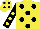 Silk - Yellow, black spots, black sleeves, yellow spots, yellow cap, black spots