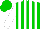 Silk - Green, white stripes and sleeves