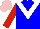 Silk - Blue, white chevron, red sleeves, pink cap