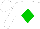 Silk - White, green diamond and 'av' on back, green and white cap