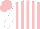 Silk - Pink, white stripes and sleeves, pink cap