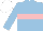 Silk - Light blue, pink hoop, white cap