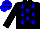 Silk - Black body, blue-light stars, blue-light arms, blue-light cap, black stars