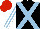 Silk - Black, light blue crossbelts, light blue and white striped sleeves, red cap