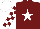 Silk - Burgundy, white star, white blocks on sleeves, white cap