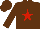 Silk - brown, red star, brown sleeves and cap