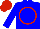 Silk - Blue, red circle, cap