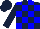 Silk - Dark blue, blue blocks on dark blue cap