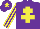 Silk - Purple, yellow cross of lorraine, striped sleeves and star on cap