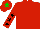 Silk - Red body, red arms, black stars, red cap, green star