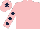 Silk - Pink, dark blue spots on sleeves, pink cap, dark blue star