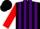 Silk - Black and Purple stripes, Red sleeves, Black cap