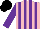 Silk - Pink, purple stripes and sleeves, black cap