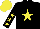 Silk - Black, yellow star, black sleeves, yellow stars and cap