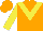 Silk - Orange, yellow chevron, yellow sleeves