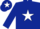 Silk - DARK BLUE, white star, white star on cap