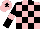 Silk - Pink and black check, black sleeves, pink armlets, pink cap, black star