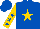 Silk - Royal blue, gold star, royal blue stars on gold sleeves