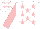 Silk - White, pink stars, sleeves and cap