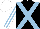 Silk - Black, light blue crossbelts, light blue and white striped sleeves, white cap