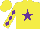 Silk - Yellow, purple star, diamonds on sleeves