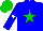 Silk - Blue, green star, blue sleeves, green, white star cap