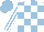 Silk - White & light blue blocks, light blue & white striped sleeves, light blue cap