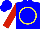 Silk - Blue, yellow circle, red sleeves