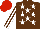 Silk - Brown, white stars, brown sleeves, white stripes, red cap