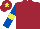 Silk - Maroon, royal blue sleeves, yellow armlet, maroon cap, yellow star