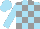 Silk - Sky blue, grey blocks on body