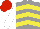 Silk - Grey, yellow chevrons, white sleeves, red cap