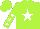 Silk - Lime green, white star, white stars sleeves