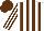 Silk - White, brown stripes, white, brown striped sleeves, brown cap