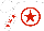 Silk - White, red circle, red star, red stars on sleeves