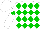 Silk - White, green diamonds, green shamrock on white sleeves