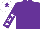 Silk - Purple, white stars on sleeves, white cap, purple star