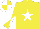 Silk - Yellow body, white star, yellow arms, white diabolo, white cap, yellow quartered