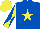 Silk - Royal blue, yellow star, yellow and royal blue diagonal quarters on sleeves, yellow cap