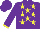 Silk - Purple, yellow stars, yellow cuffs