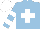 Silk - Light blue, white cross, white bars on sleeves, white cap
