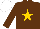 Silk - Brown, gold star, white cap