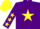 Silk - Purple, Yellow star and stars on sleeves, Yellow cap