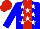 Silk - Blue, red stripe, white stars, red cap