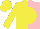 Silk - Yellow and pink halves, yellow disc, yellow cap