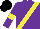 Silk - Purple, yellow sash and armbands, black cap