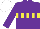 Silk - Purple, yellow hoop, purple stripes, white cap