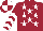 Silk - Maroon, white stars, white chevrons on sleeves, quartered cap