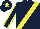 Silk - Dark blue, yellow sash, yellow seams on sleeves, yellow star on cap