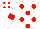 Silk - White, red spots, armlets and spots on cap